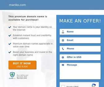 Mariko.com(Domain name is for sale) Screenshot