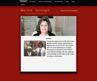 Marileesprenger.com(Marilee  Sprenger) Screenshot