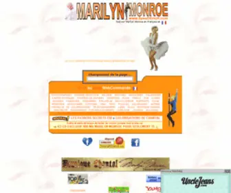 Marilynmonroe.fr(Marilyn Monroe France) Screenshot