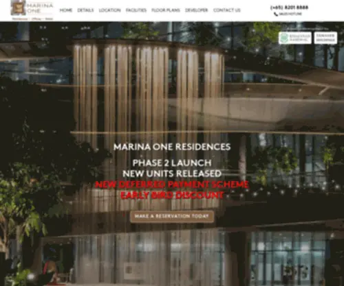 Marina1.com.sg(Marina One Residences) Screenshot