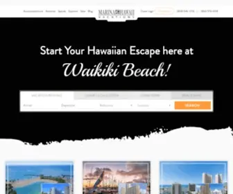 Marinahawaiivacations.com(Hawaiian Vacation Rentals at Honolulu) Screenshot