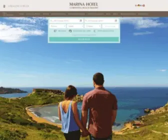 Marinahotel.com.mt(Marina Hotel Corinthia Beach Resort Malta) Screenshot