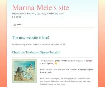 Marinamele.com(Marina Mele's site Marina Mele's site) Screenshot