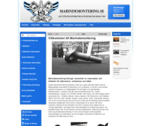 Marindemontering.se(Allt för din Snöskoter och Båtmotor) Screenshot