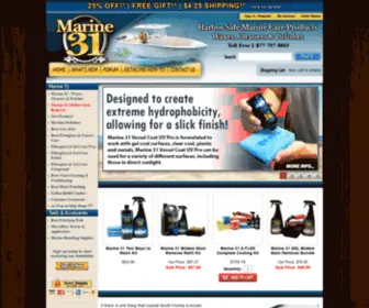 Marine31.com(Marine 31 Stern to Bow Waterless Wash & Wax with Carnauba) Screenshot