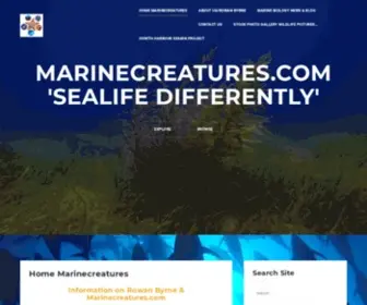 Marinecreatures.com(Isnt it time you Sealife Differently) Screenshot