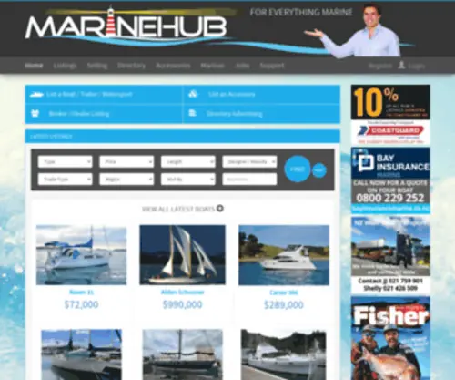 Marinehub.co.nz(New and used boats for sale New Zealand) Screenshot