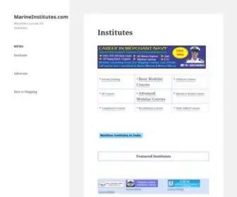Marineinstitutes.com(Marineinstitutes) Screenshot