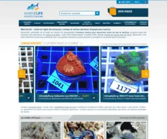 Marinelife.com(Coraux, poissons marins, aquarium eau de mer, récifal) Screenshot
