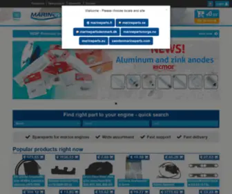 Marineparts.eu(Boat & spare parts for marine engines) Screenshot