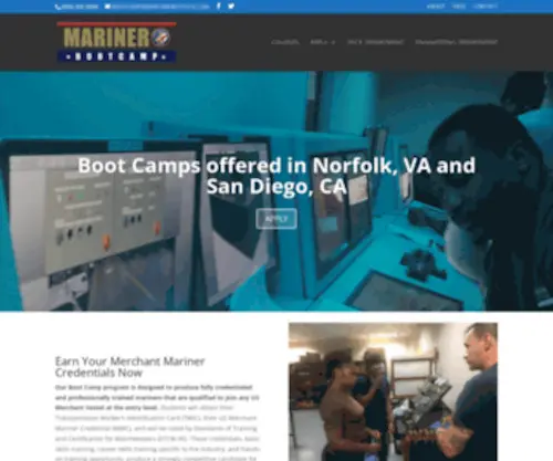 Marinerbootcamp.com(Mid-Atlantic Maritime Academy) Screenshot