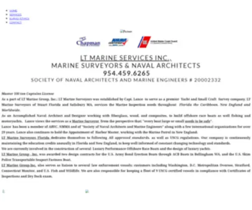 Marinesurveyorsfl.com(LT Marine Surveyors Florida) Screenshot