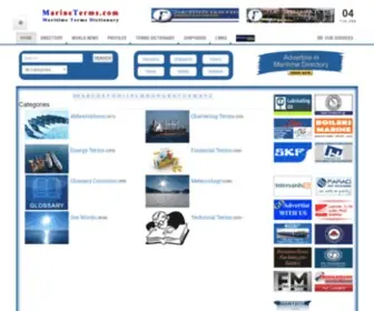 Marineterms.com(A-Z Shipping dictionary and Abbreviation Finder) Screenshot