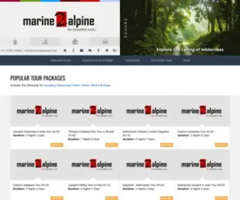 Marinetoalpine.com(Travel solutions & tour packages for Sikkim) Screenshot