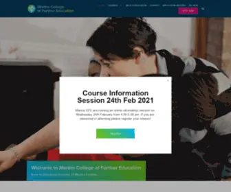 MarinocFe.ie(Marino College of Further Education) Screenshot