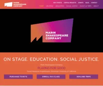 Marinshakespeare.org(Marin Shakespeare Company) Screenshot