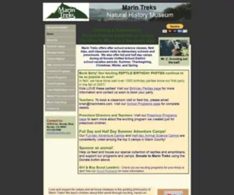 Marintreks.com(Marin Treks Natural History Museum) Screenshot