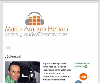 Marioarangohenao.com(Mario Arango Henao Voces y Audios Comerciales) Screenshot