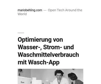 Mariobehling.de(Open Tech Around the World) Screenshot