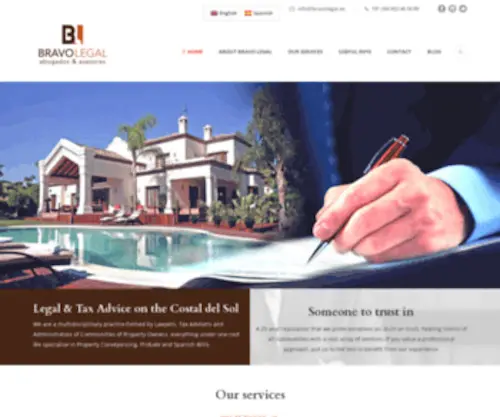 Mariobravo.com(English Speaking Property Lawyers on the Costa del Sol) Screenshot