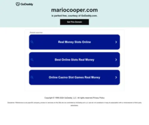 Mariocooper.com(Mariocooper) Screenshot