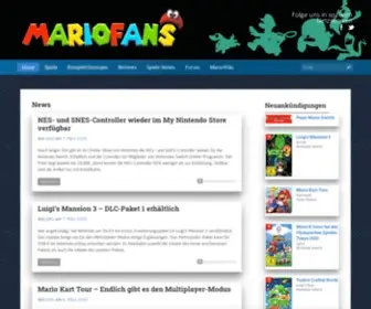 Mariofans.de(Die inoffizielle Webseite zu Super Mario von Nintendo) Screenshot