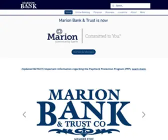 Marion-Bank.com(Marion Bank & Trust Company) Screenshot