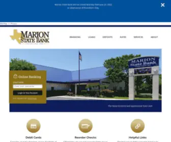 Marionstatebanktx.com(Marionstatebanktx) Screenshot