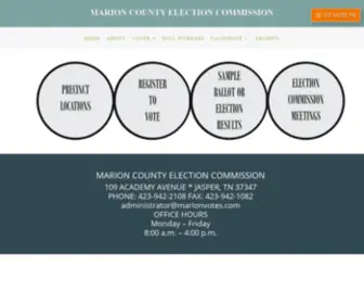 Marionvotes.com(Marion County TN Election Commission) Screenshot