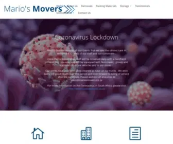 Mariosmovers.co.za(Marios movers) Screenshot