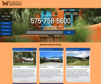 Mariposarealty.com(Mariposa Realty of Taos) Screenshot