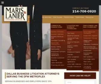 Marislanier.com(Dallas Business Litigation Attorneys) Screenshot