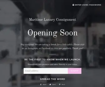 Maritimeluxury.ca(Maritime Luxury Consignment) Screenshot