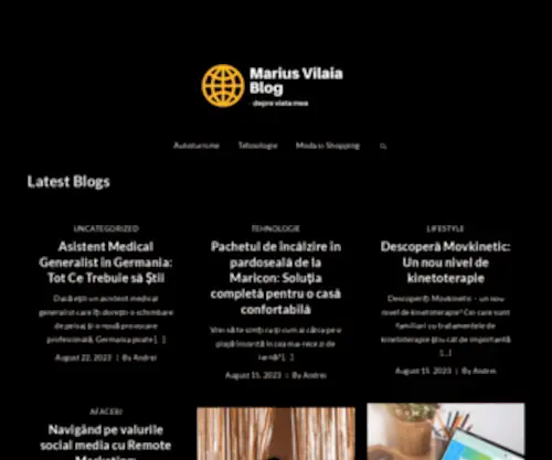 Mariusvilaia.com(Despre viata mea) Screenshot