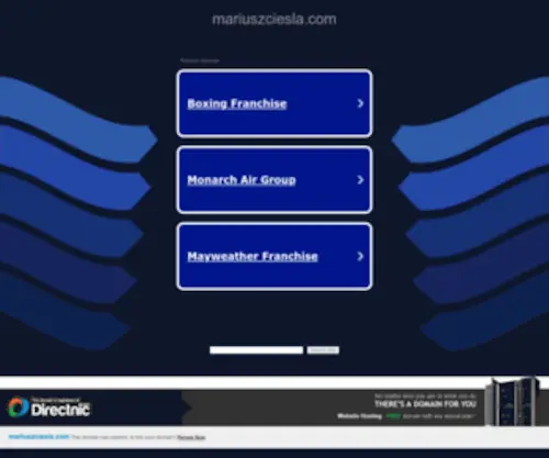 Mariuszciesla.com(Mariusz Cieśla) Screenshot