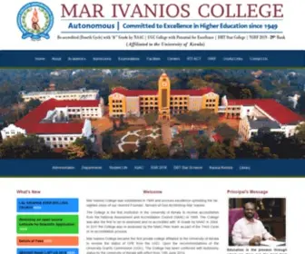 Marivanioscollege.com(Mar Ivanios College) Screenshot