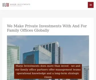 Marjoinvestments.com(Private Investments for Family Offices) Screenshot