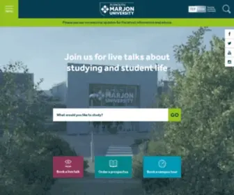 Marjon.ac.uk(Plymouth Marjon University) Screenshot