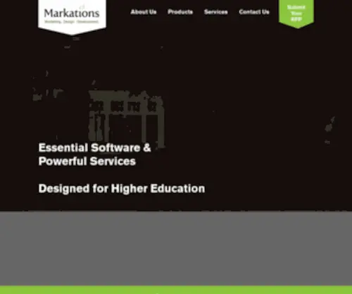 Markations.com(Essential Software & Powerful Services Designed for Community Colleges) Screenshot