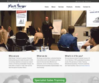 Markberger.co.za(Sales Training) Screenshot