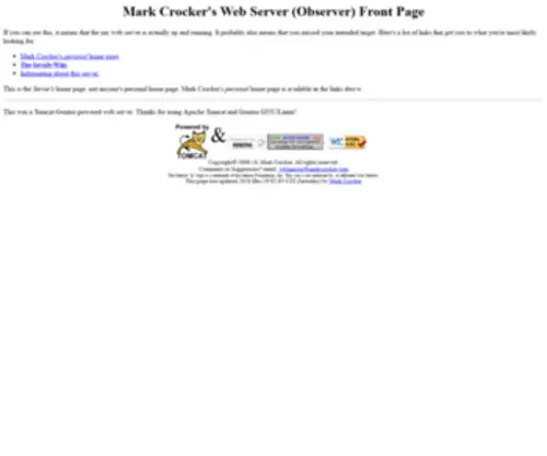 Markcrocker.com(Mark Crocker's Web Server) Screenshot