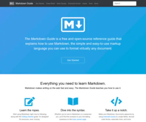Markdownguide.org(A free and open) Screenshot