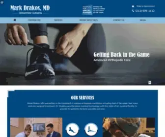 Markdrakosmd.com(Dr. Mark Drakos) Screenshot