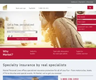Markelinsuresfun.com(Motorcycle Insurance) Screenshot