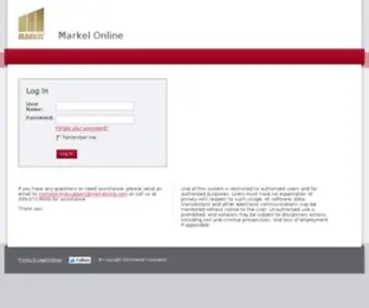 Markelonline.com(Markel Wholesale Identity Server) Screenshot