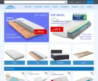 Markenschlaf.de(Matratzen, Lattenroste, Boxspringbetten) Screenshot