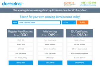 Market.co.za(Domain registered on behalf of our client by domains.co.za) Screenshot