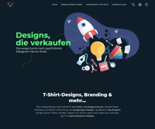 Marketdesigns.de(Professionelle Print On Demand Designs) Screenshot