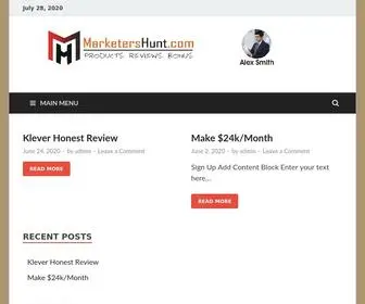 Marketershunts.com(My WordPress Blog) Screenshot