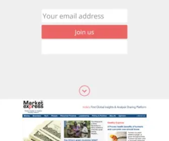 Marketexpress.in(India's First Global Insights & Analysis Sharing Platform) Screenshot